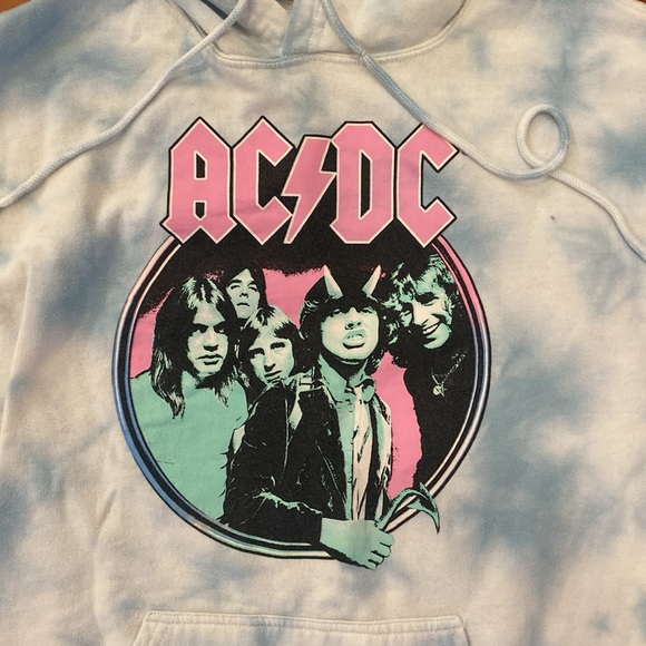 ACDC tie dye sweatshirt hoodie - Picture 2 of 4